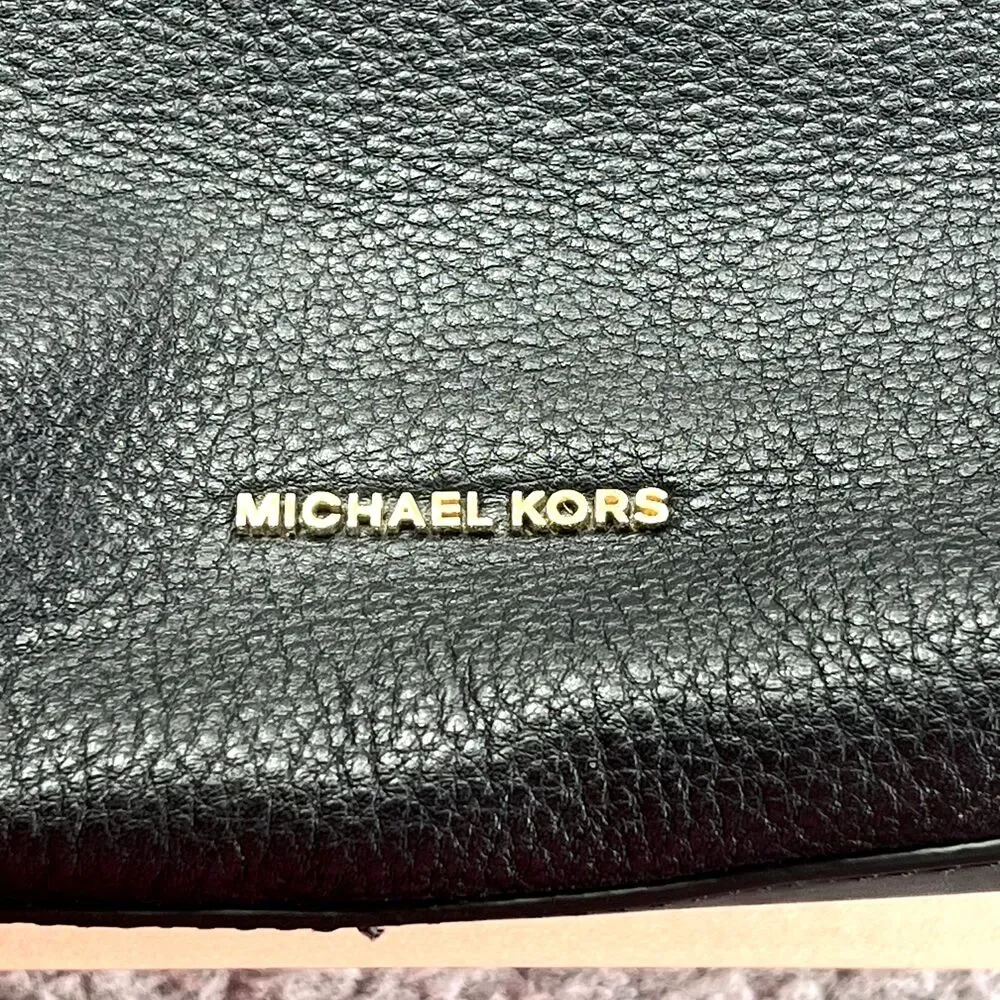 Michael Kors Black Pebble Soft Leather Crossbody Bag